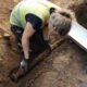 A 1,200-year-old Viking sword emerges