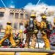 Firefighters battle blaze