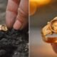 medieval gold ring christ imagery Kalmar