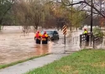 Roanoke Indiana Mahon Road Flood Rescue