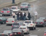 Traffic accident on highway