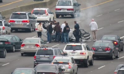 Traffic accident on highway