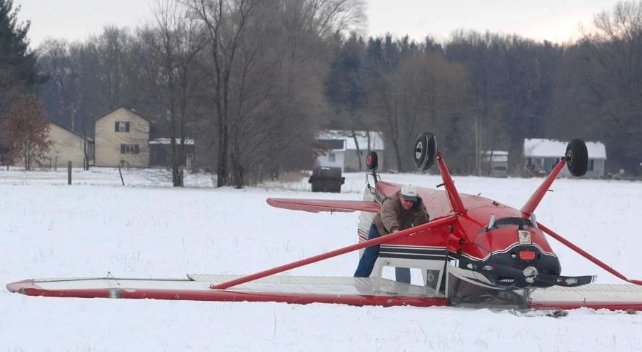 Elkhart County small plane crash scene