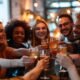 Cheers at a bar