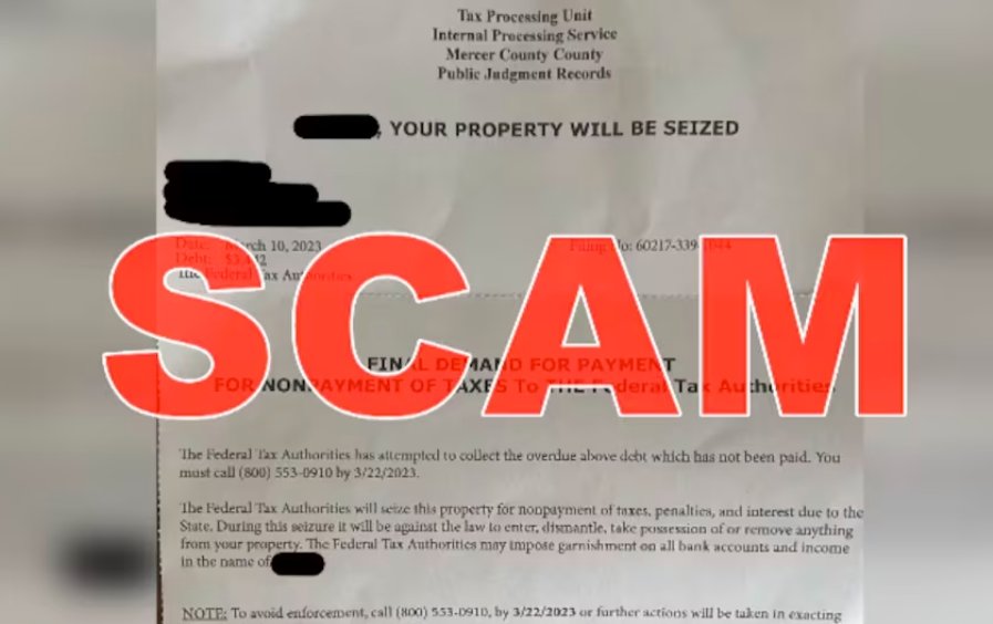 Homeowner tax scam