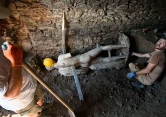 ancient hermes statue found in bulgarian sewer