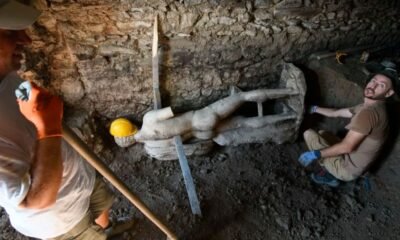 ancient hermes statue found in bulgarian sewer