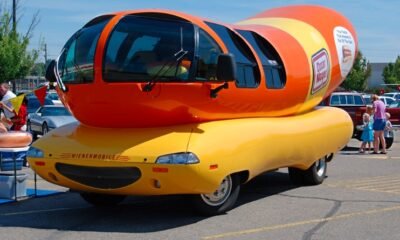oscar mayer wienermobile highway crash flipped vehicle