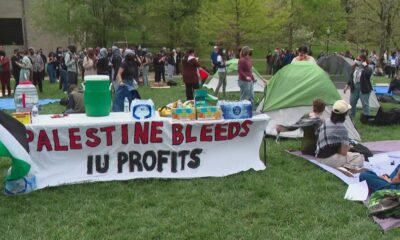 aclu lawsuit indiana university protest policy courtroom scene