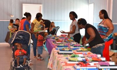 community event providing school supplies to students