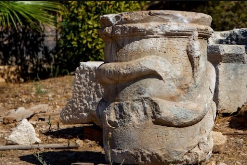 ancient greek snake altar patara discovery