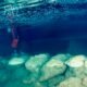 ancient submerged bridge in mallorca cave