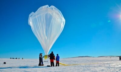 high-altitude scientific balloon over Grand Junction
