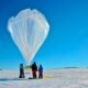 high-altitude scientific balloon over Grand Junction