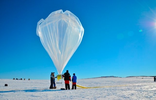 high-altitude scientific balloon over Grand Junction