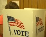 Mesa County Election Day, voters at polling station, ballot box