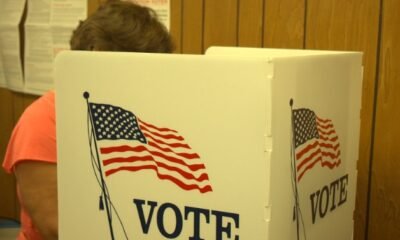 Mesa County Election Day, voters at polling station, ballot box