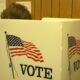 Mesa County Election Day, voters at polling station, ballot box
