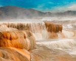 Yellowstone National Park geothermal site Mammoth Hot Springs