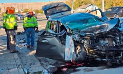 Grand Junction multi-car crash accident scene