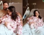 New parents Mireya and Lamount with their newborn daughter