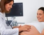 Pregnant woman at a doctor’s appointment