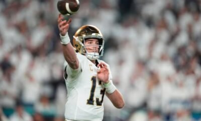 Riley Leonard leads Notre Dame to victory over Penn State in the Orange Bowl