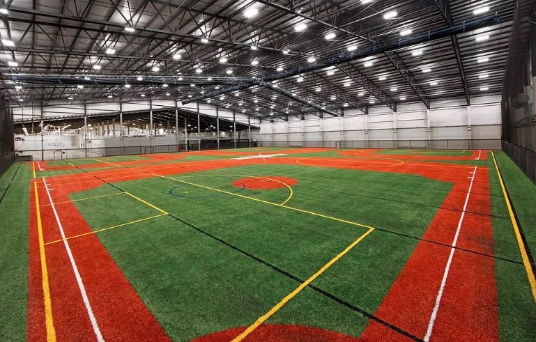 indoor sports facility, baseball training