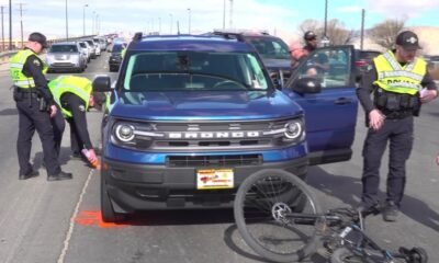 Grand Junction Police Department responding to a car-bicycle crash