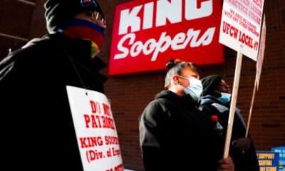 Kroger workers union strike protest Colorado