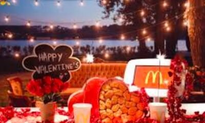 McDonald's Valentine's Day table setting