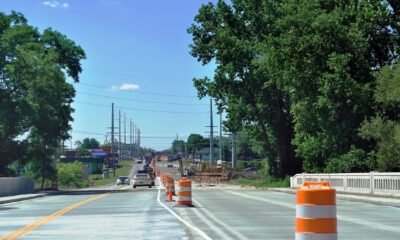 Indiana road construction sign on S.R. 1