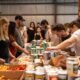 volunteers packing lunches for fundraiser