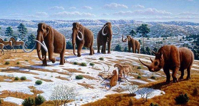 prehistoric animals of Iowa, Ice Age North America
