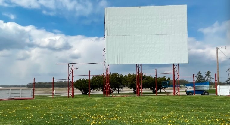 Auburn Garrett Drive-In 2025 reopening new screen Indiana drive-in theater storm recovery Julie Yarde