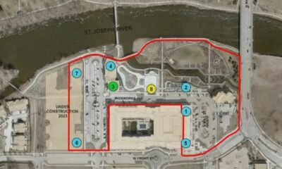 New Haven Indiana DORA map, outdoor drinking zone New Haven