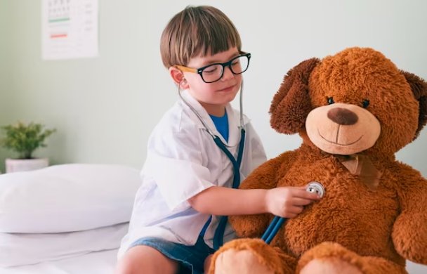 healthcare tools kindergartners clinic teddy bears stethoscopes