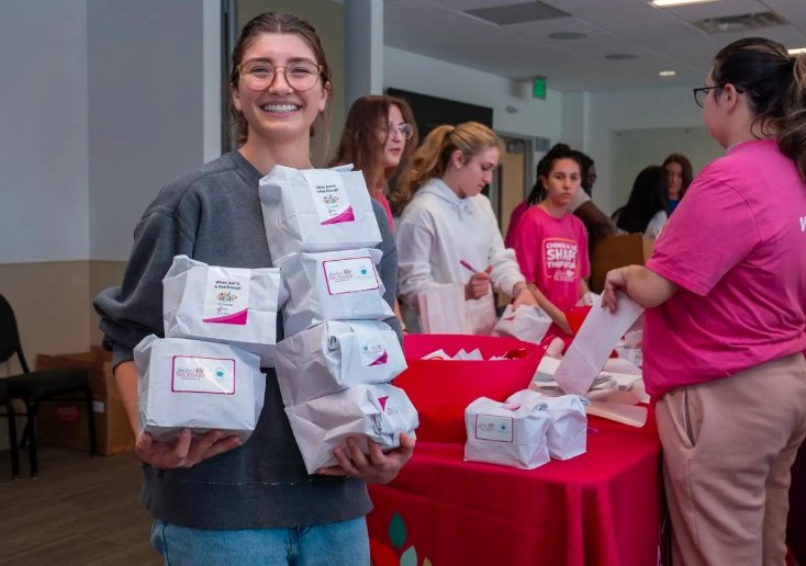 period hygiene products distribution event in Colorado