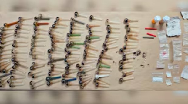 Colorado meth pipes traffic stop Evans Police 2025 drug paraphernalia seizure