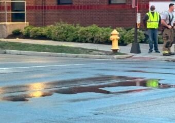 Fort Wayne spill, hazardous road conditions