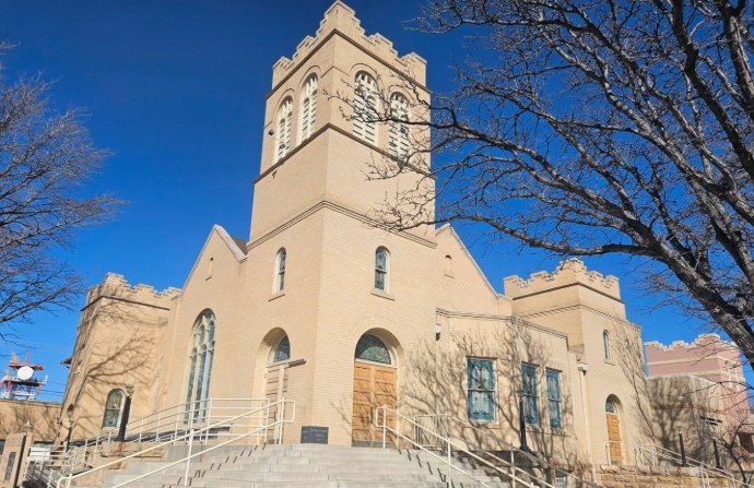 Montrose United Methodist Church, unhoused camp Montrose,