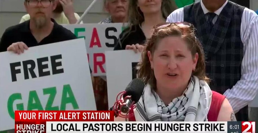 fort wayne pastors gaza hunger strike protest 2025