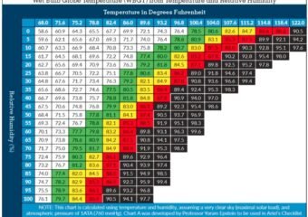 heat index vs WBGT, outdoor heat risk measure,