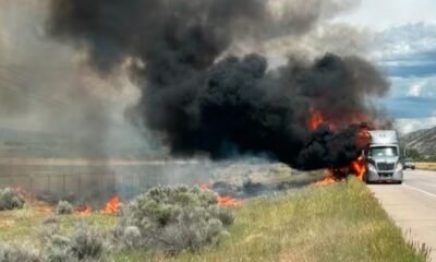 i-70 colorado brush fire closure parachute rifle june 2025