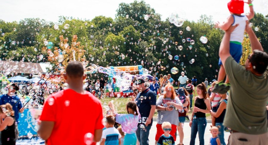 Big Fort Fest Headwaters Park Fort Wayne festival volunteers