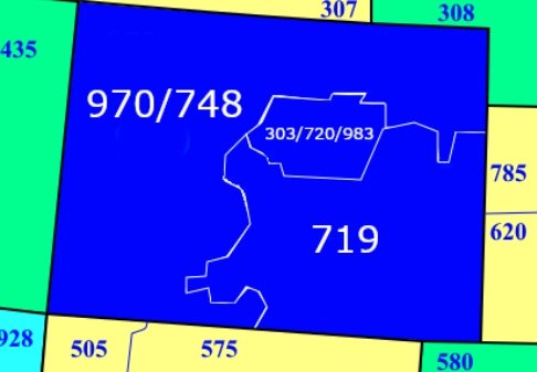 Colorado area code map 2025