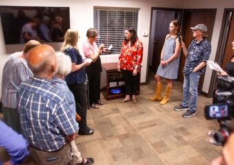 Residents sit-in protest outside Congressman Jeff Hurd office