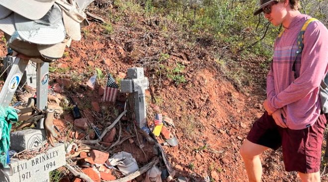 Storm King Mountain Fire memorial crosses