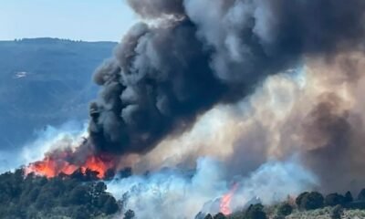 Turner Gulch Fire, Deer Creek Fire, Mesa County wildfire aerial