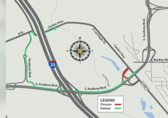 colorado springs i25 southbound road closure map